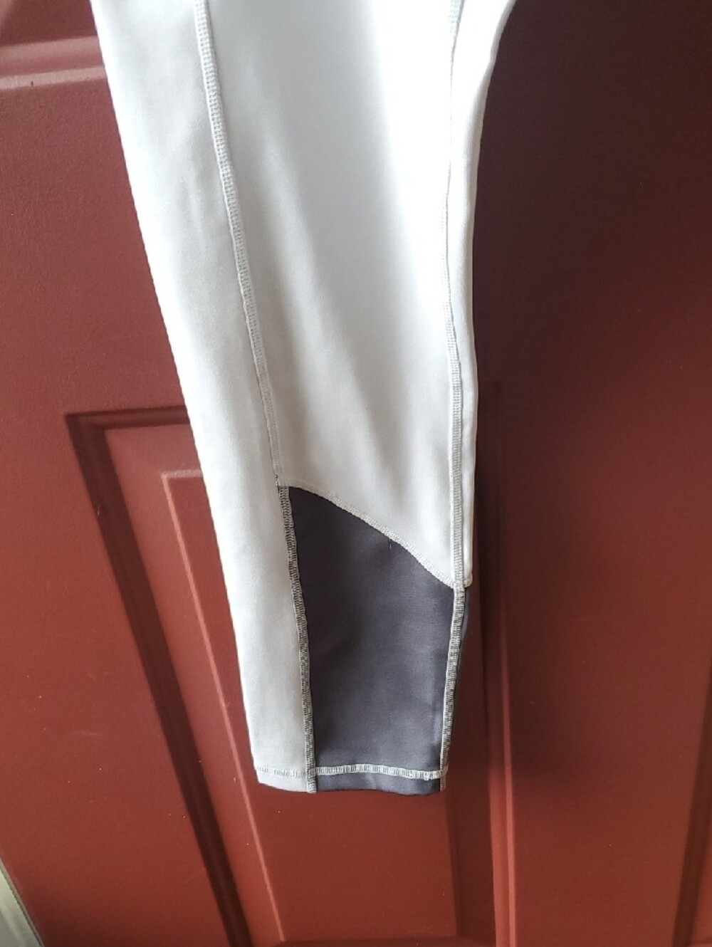 TomboyX Gray Leggings with Dk Gray Ankle Panels and Side Pockets - Picture 5 of 11
